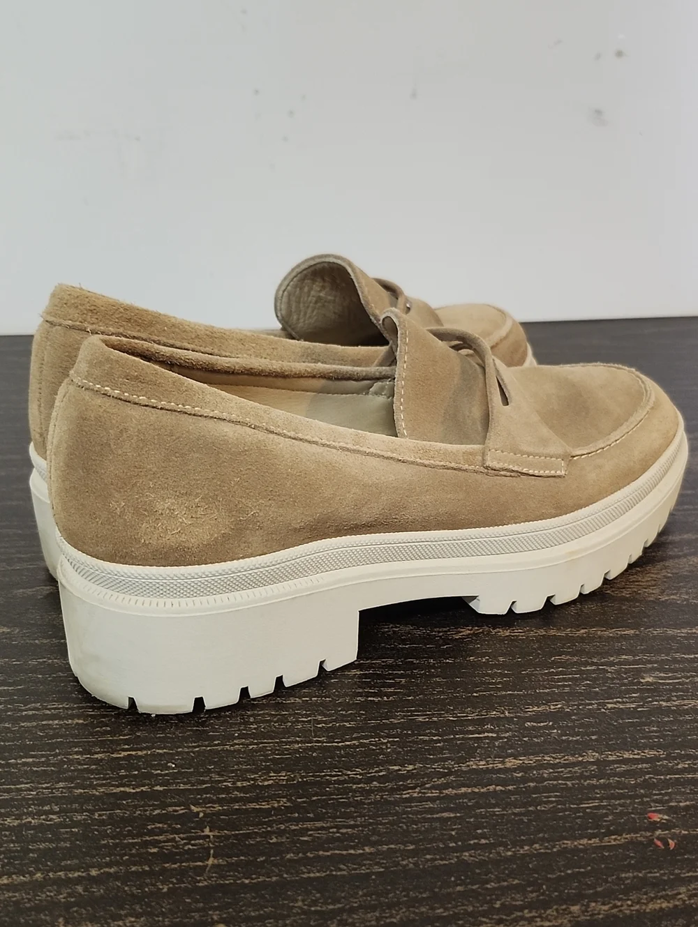 Patina Suede Chunky Penny Loafers size 11 Hand Made